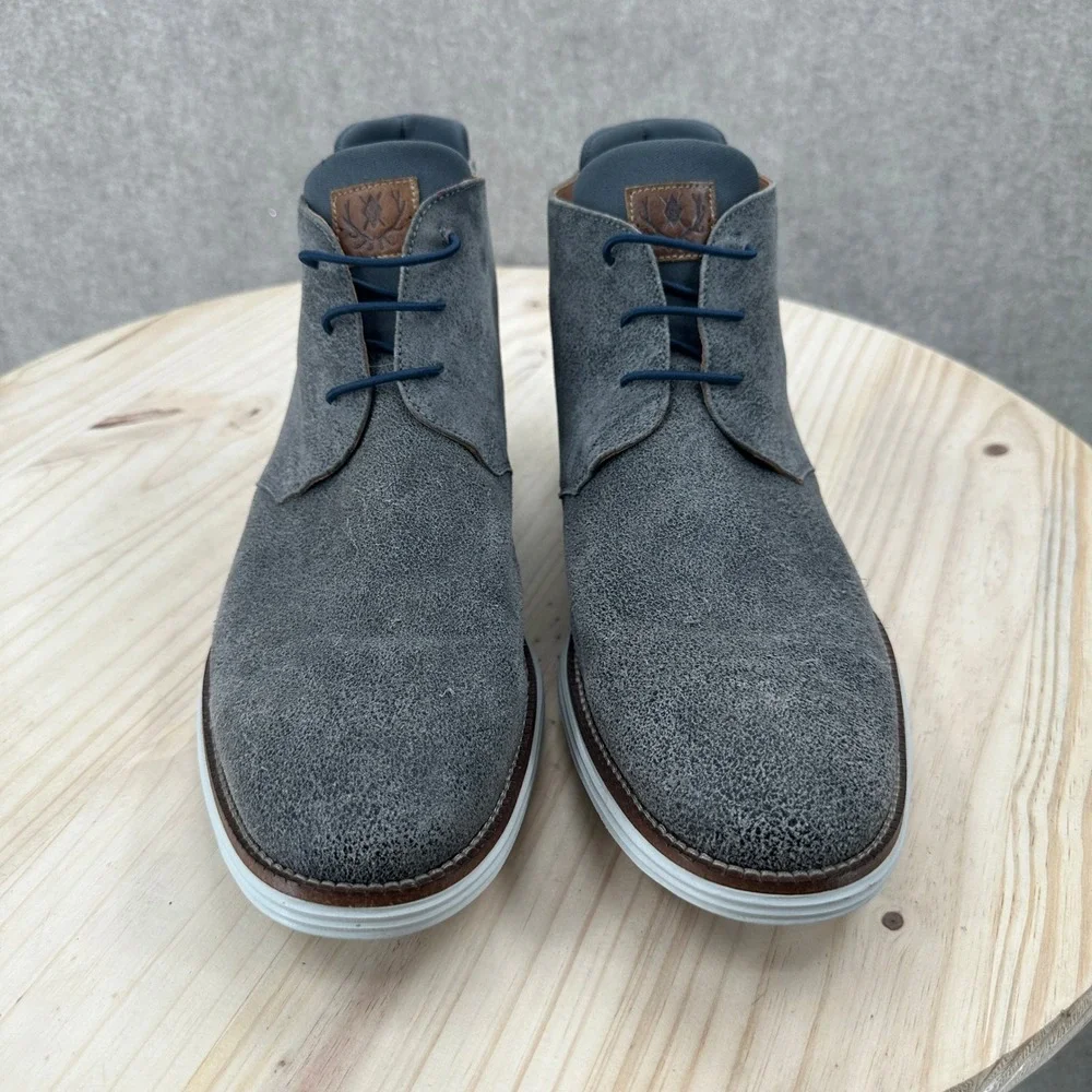 Martin Dingman Chukka Boots Mens 11.5 Grey Suede Lace Up 740291M
